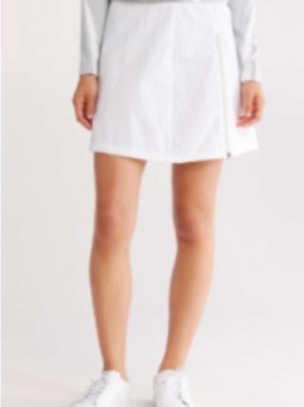 Puma White Mini Zipp-off  Woven Skirt with Dual Front Zips, M